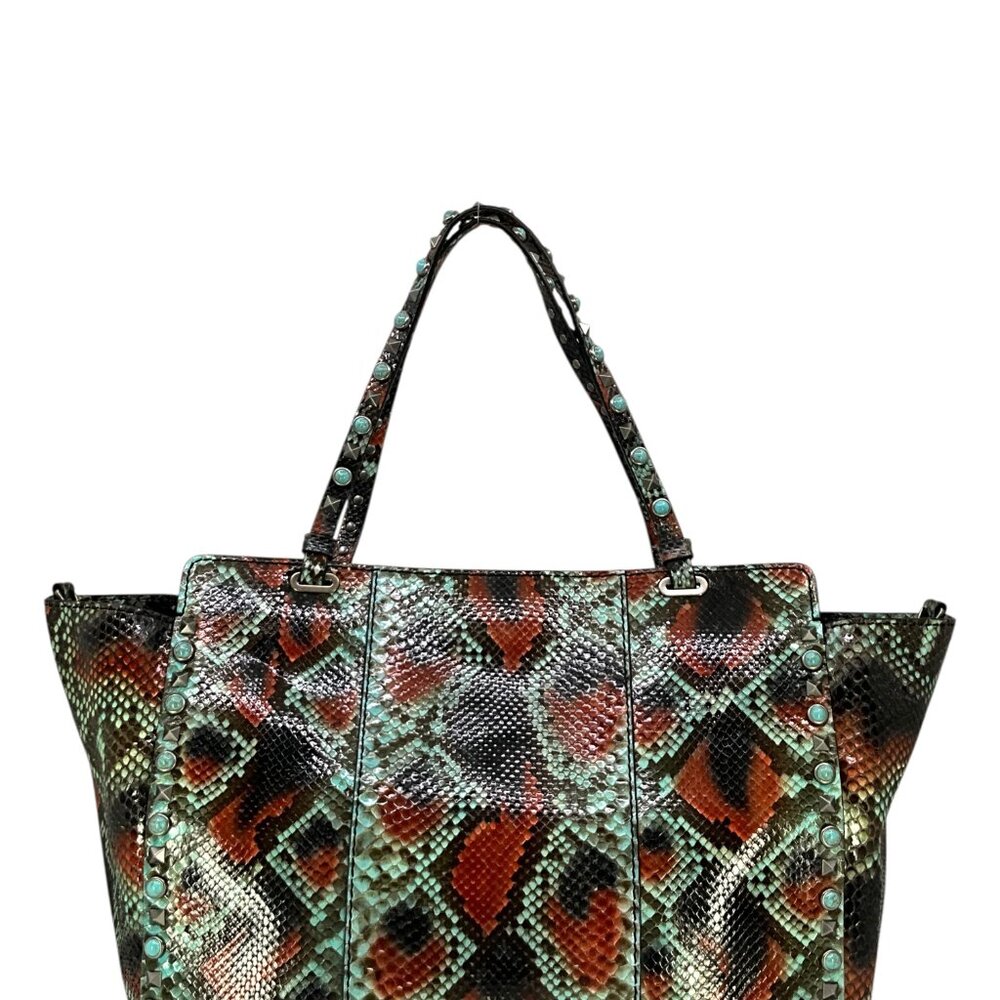 Valentino Garavani Medium Python Rockstud Bag - image 5